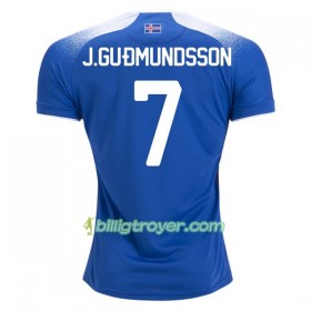 Billige Fotballdrakter Island J.Gudmundsson 7 VM 2018 Hjemmedraktsett